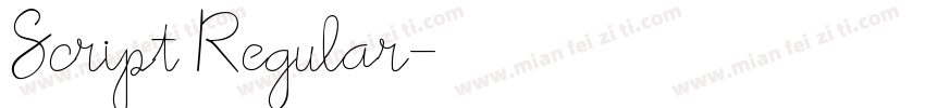 Script Regular字体转换